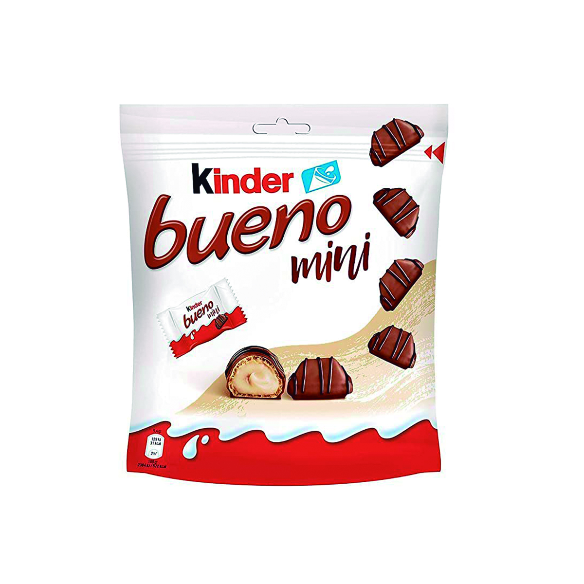Mini Kinder Bueno Chocolate De Leche Y Crema Avellana Pack 20pzs