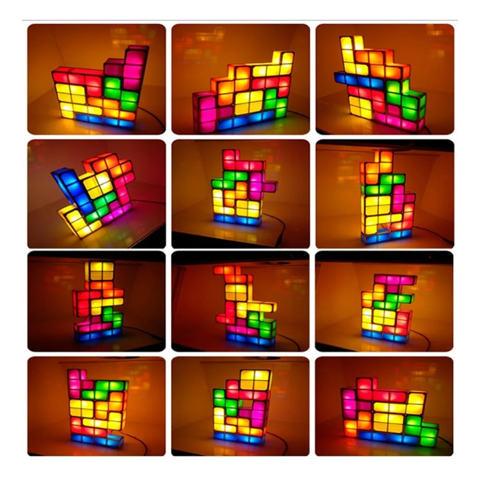 Tetris Led Lámpara de Bloques de Construcción