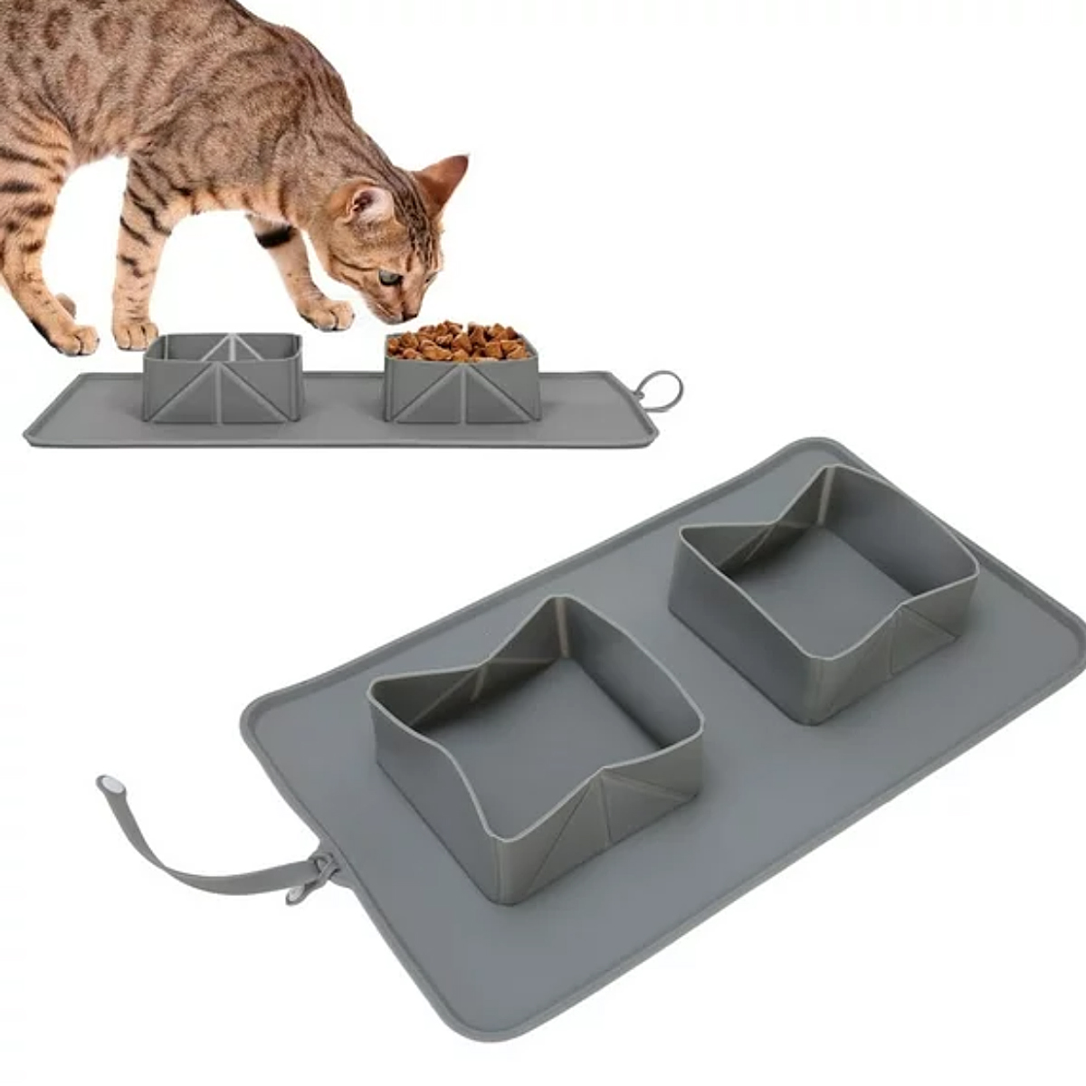 Alimentador portátil para Mascotas Plegable