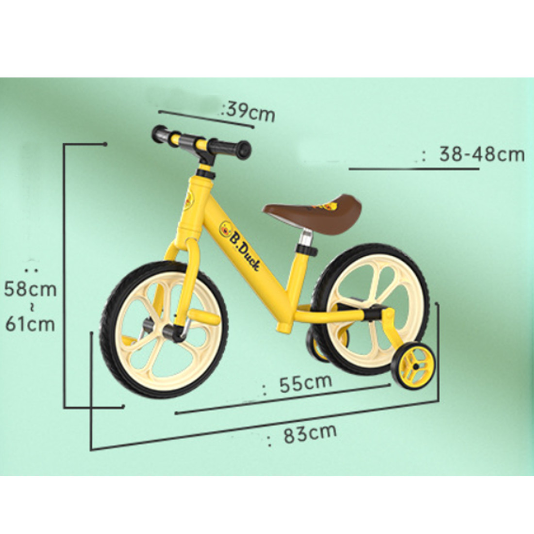 Mini Bicicleta Amarillo 2 en 1 B.duck