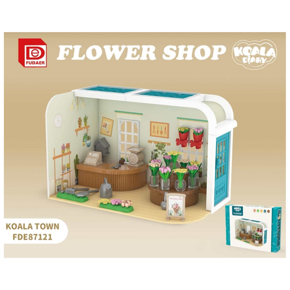Juguete Casa Miniatura Floreria Koala Coleccionable