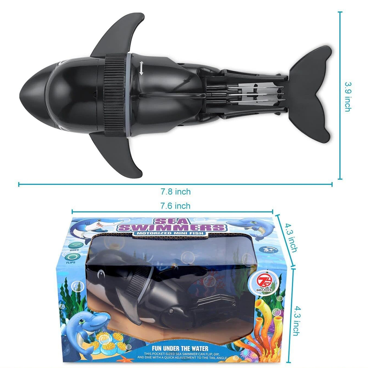 Delfín Electrico de Control Remoto Negro