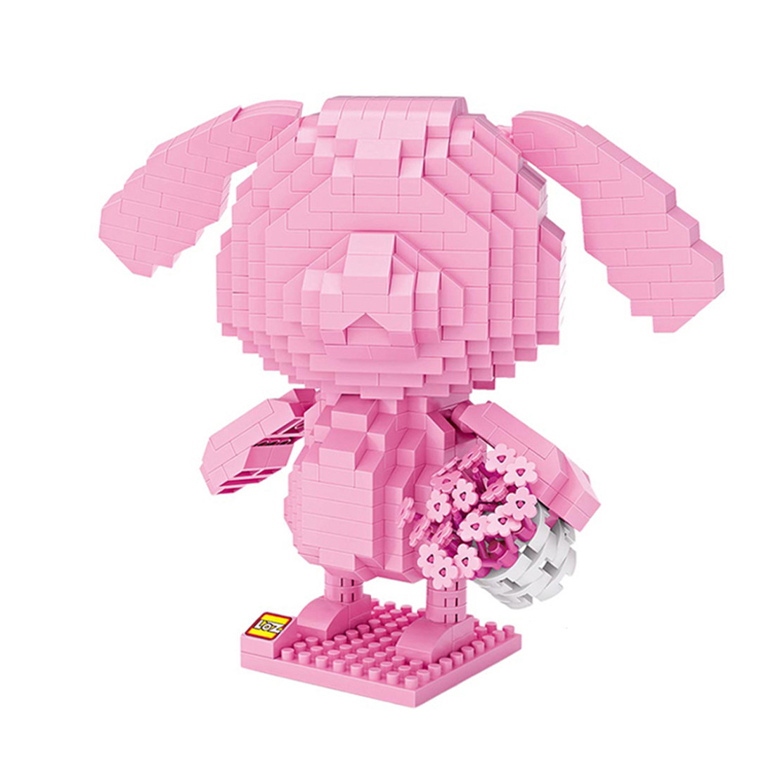 Mini Bloques Armables Diseño Conejo Rosa