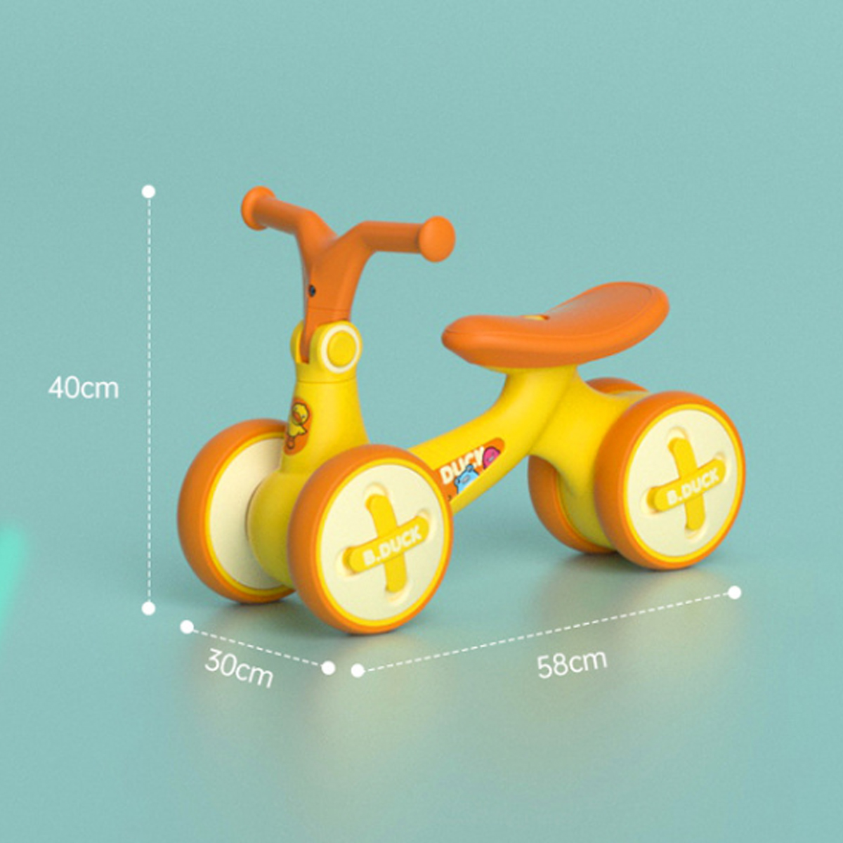 Bicicleta de Equilibrio Montable Infantil Amarilla