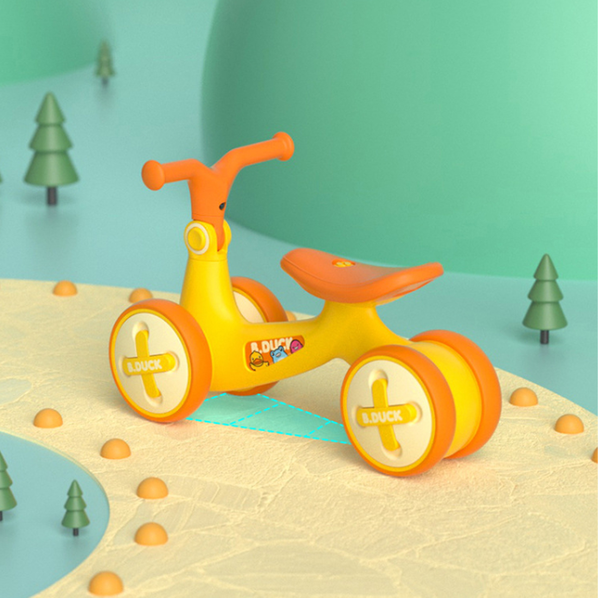 Bicicleta de Equilibrio Montable Infantil Amarilla