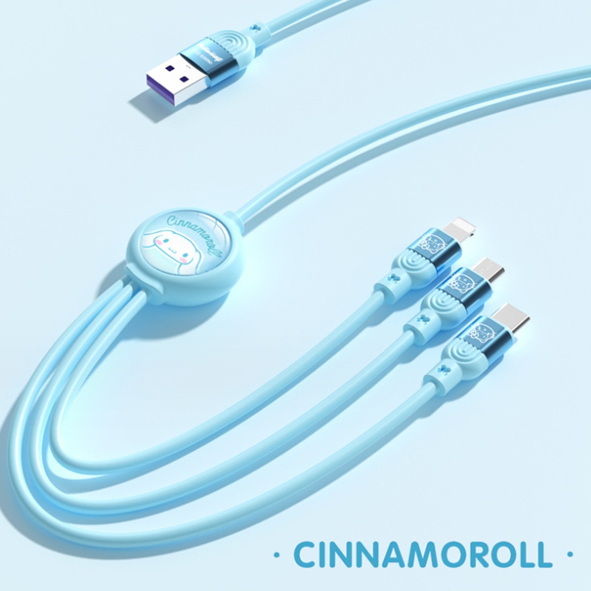 Cable de Carga Sanrio Cinnamoroll 3 en 1