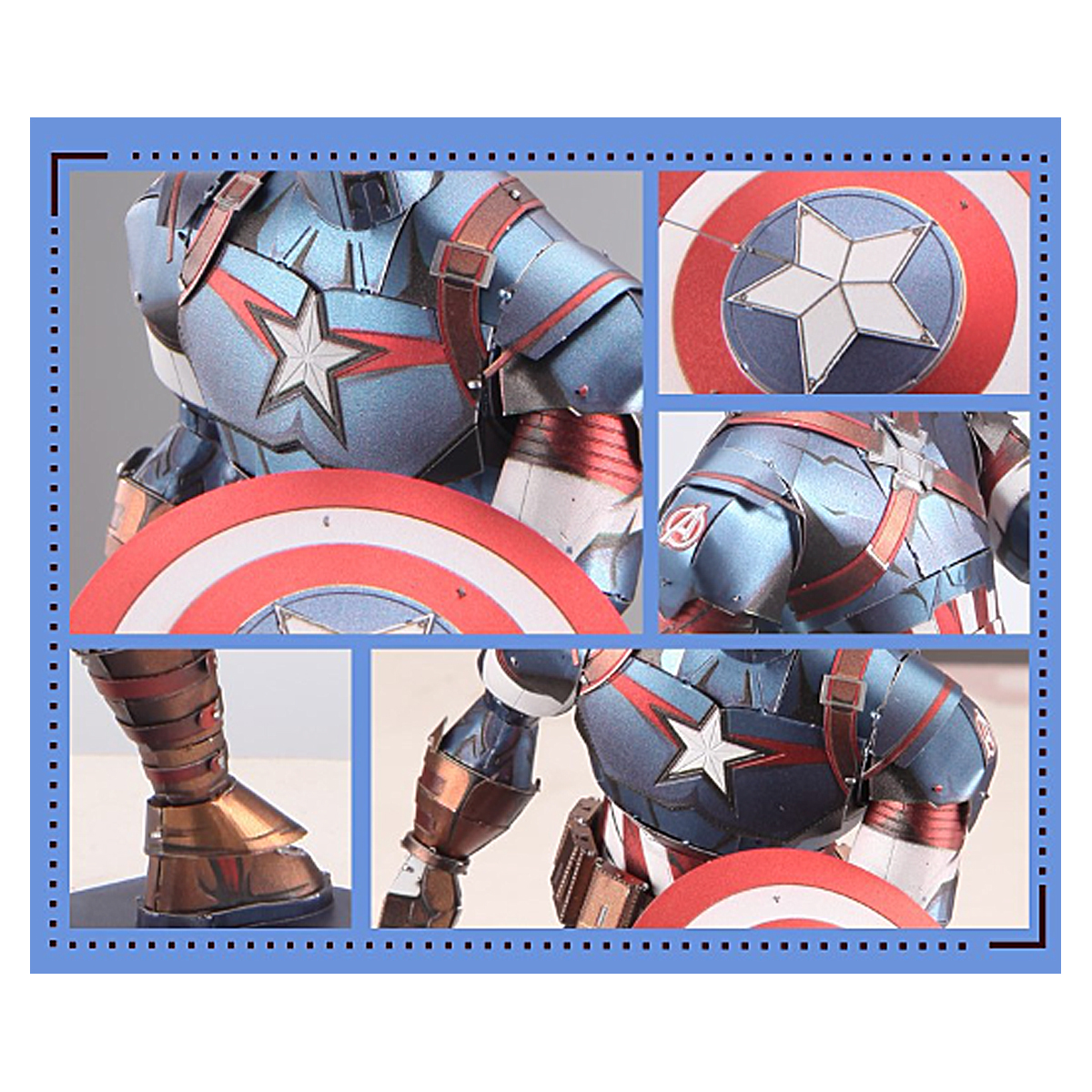 Rompecabezas de Metal 3d Capitán América