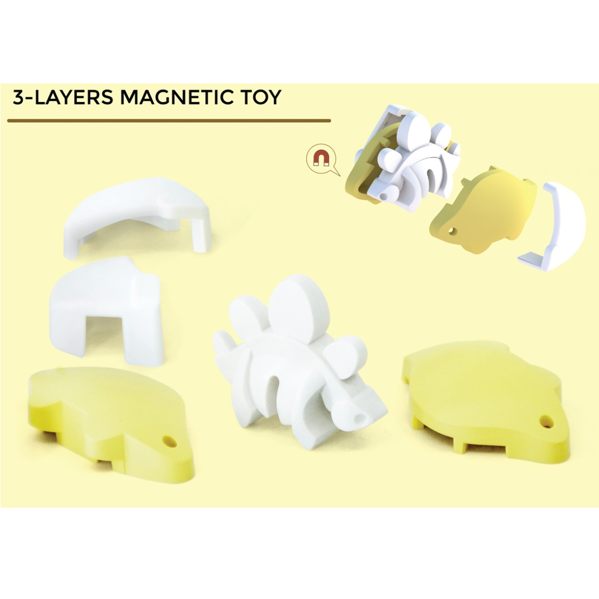 Colección Rompecabezas Magnético Bebé Stego Half Toys