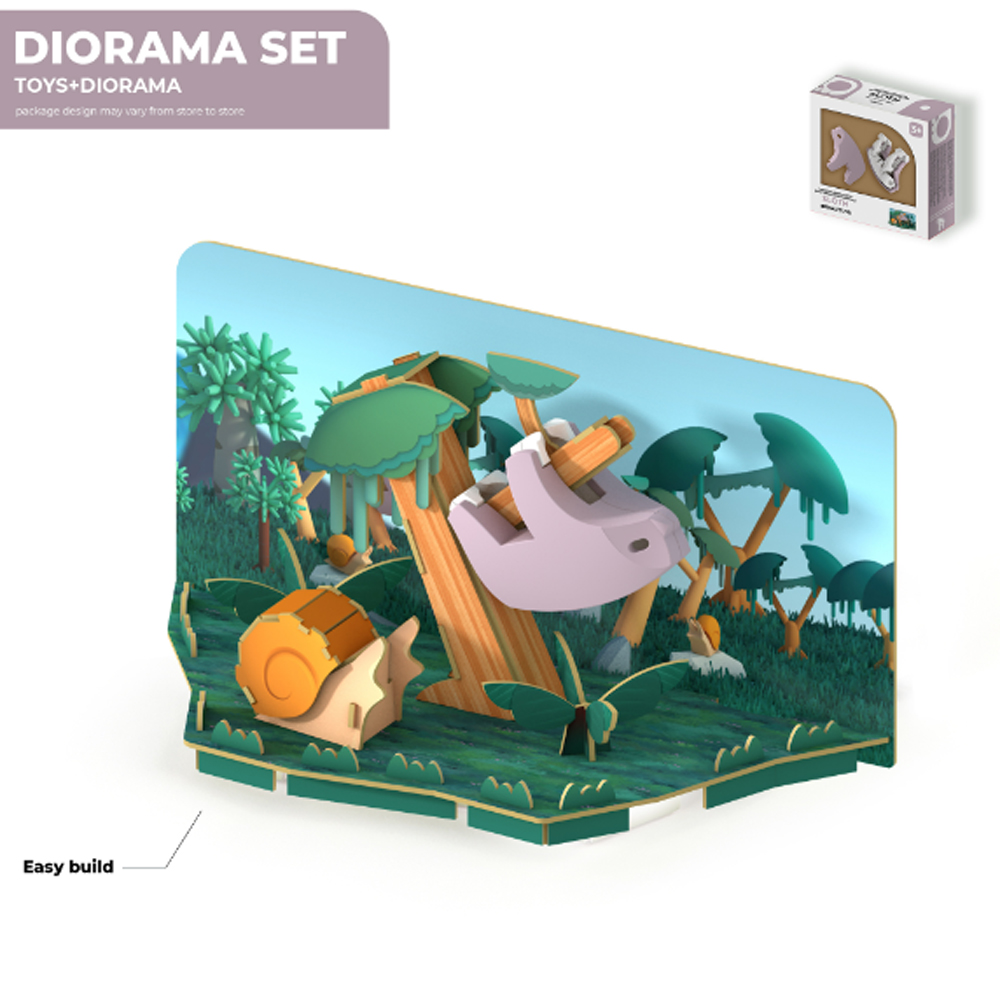 Rompecabezas Sloth Con Imanes y Dioramas