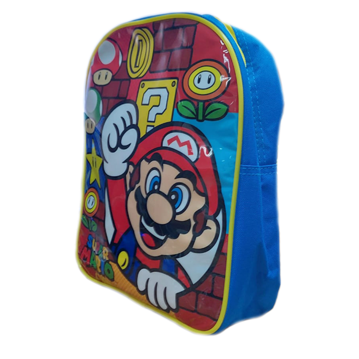 Mochila Diseño Super Mario Kinder Azul