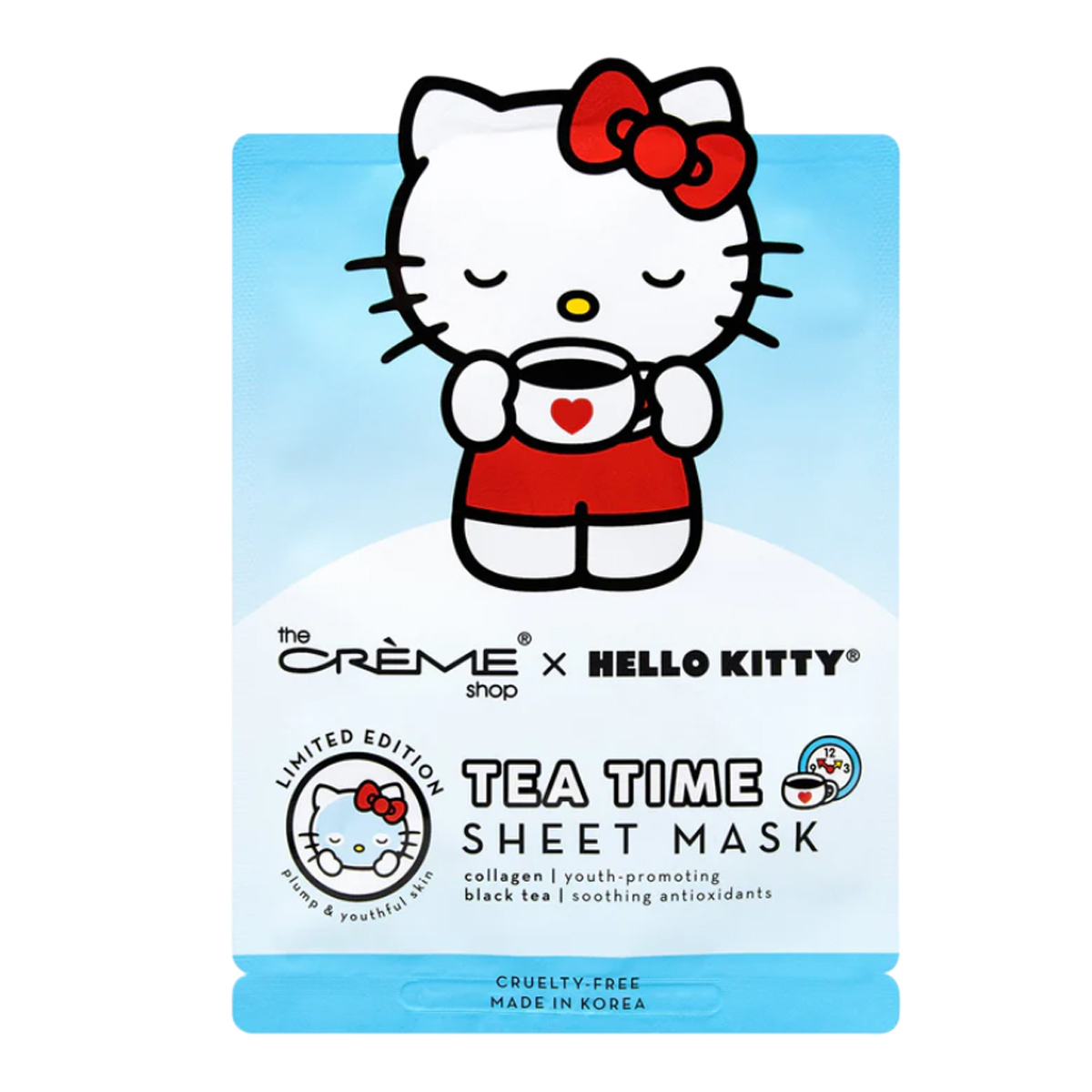 Kit de 3 Mascarillas Hoja de la Hora del Té de Hello Kitty