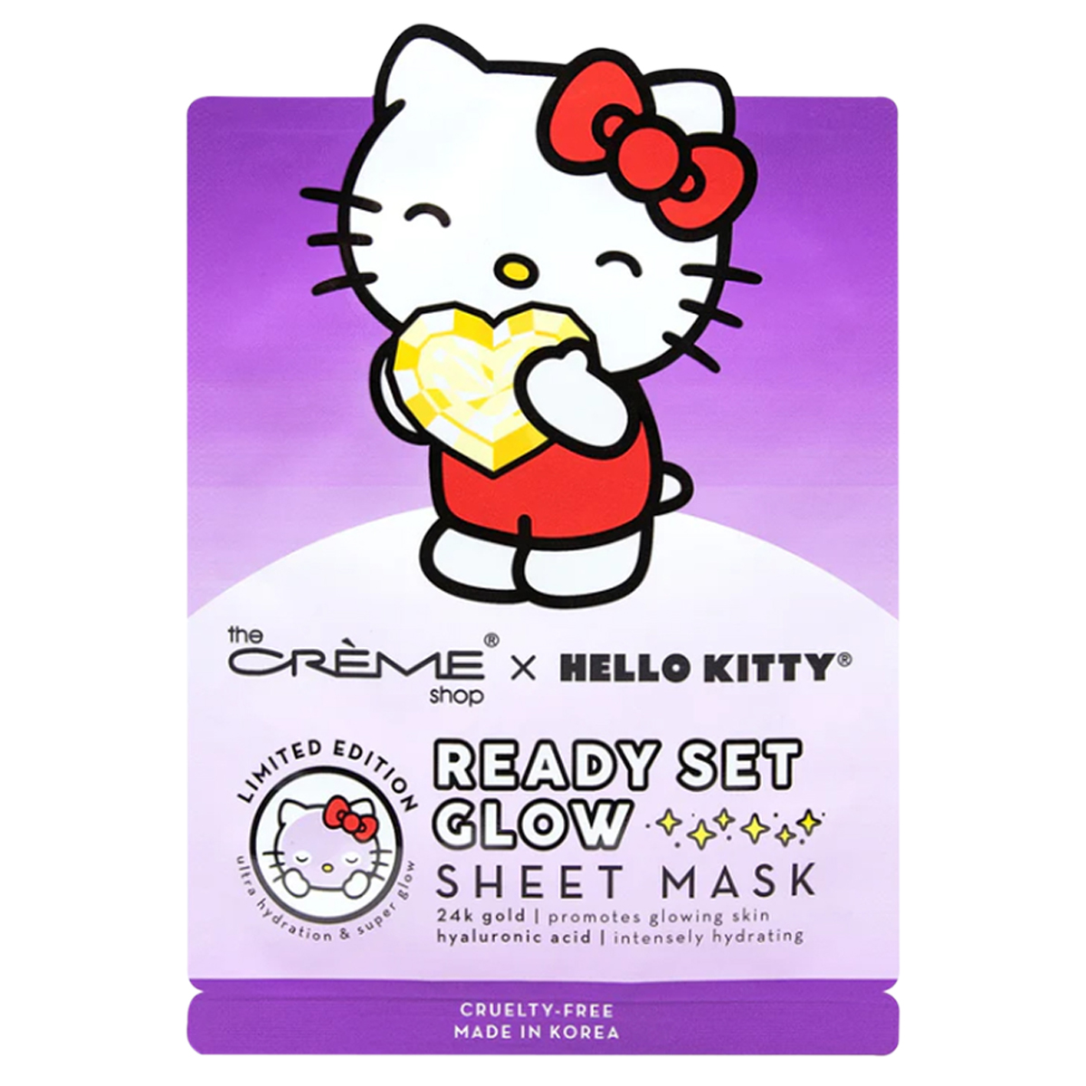 Kit de 3 Mascarillas en Hoja Luminosa Ready Set de Hello Kitty